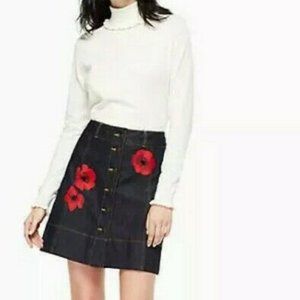 NWT Kate Spade Poppy Denim Skirt